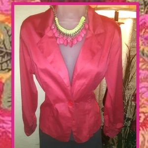 Hot Pink Long Sleeve Blazer